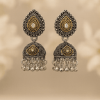 Set of 12 Premium Oxidized Designer Stud Earrings + Folding Jewelry Box