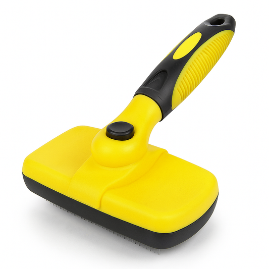 Premium Self-Cleaning Slicker Brush for Dogs & Cats – Gentle Grooming with Comfort Grip