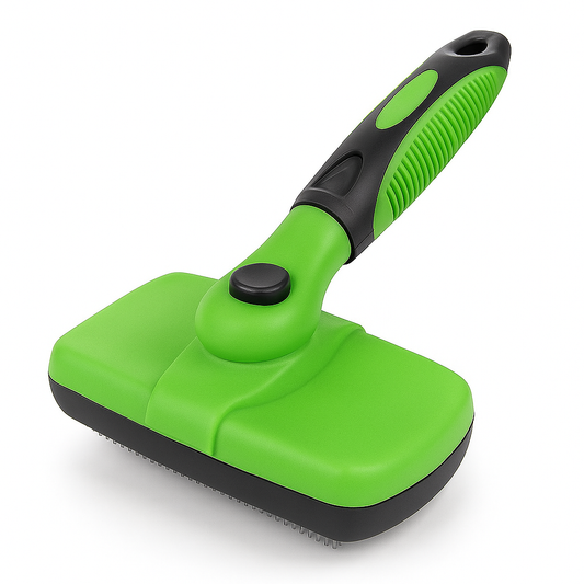 Premium Self-Cleaning Slicker Brush for Dogs & Cats – Gentle Grooming with Comfort Grip